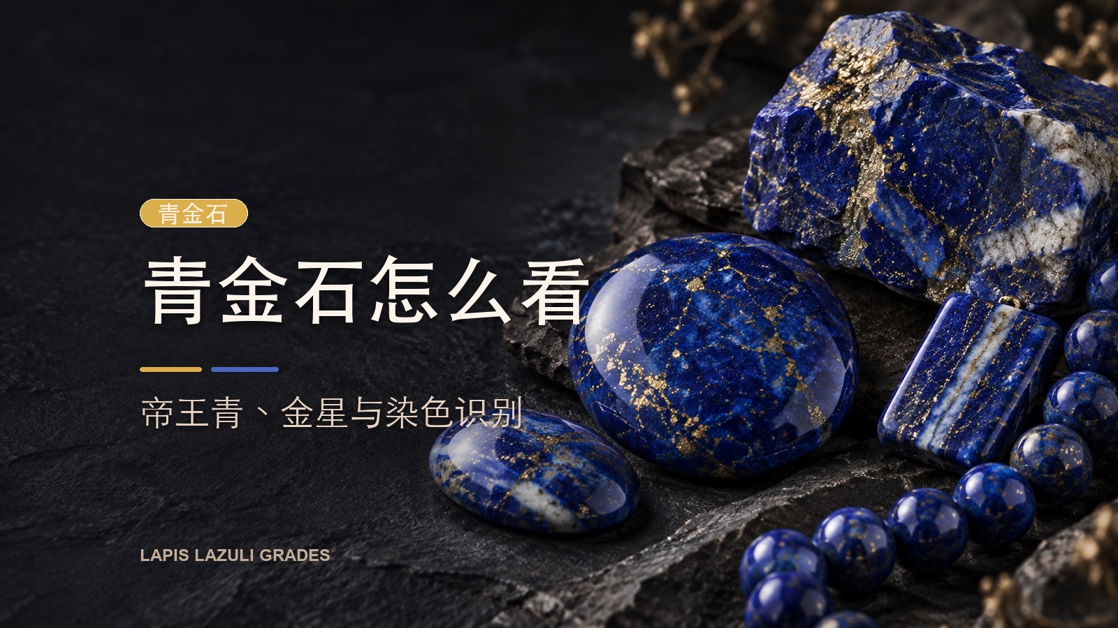 青金石怎么看:帝王青、金星与染色识别