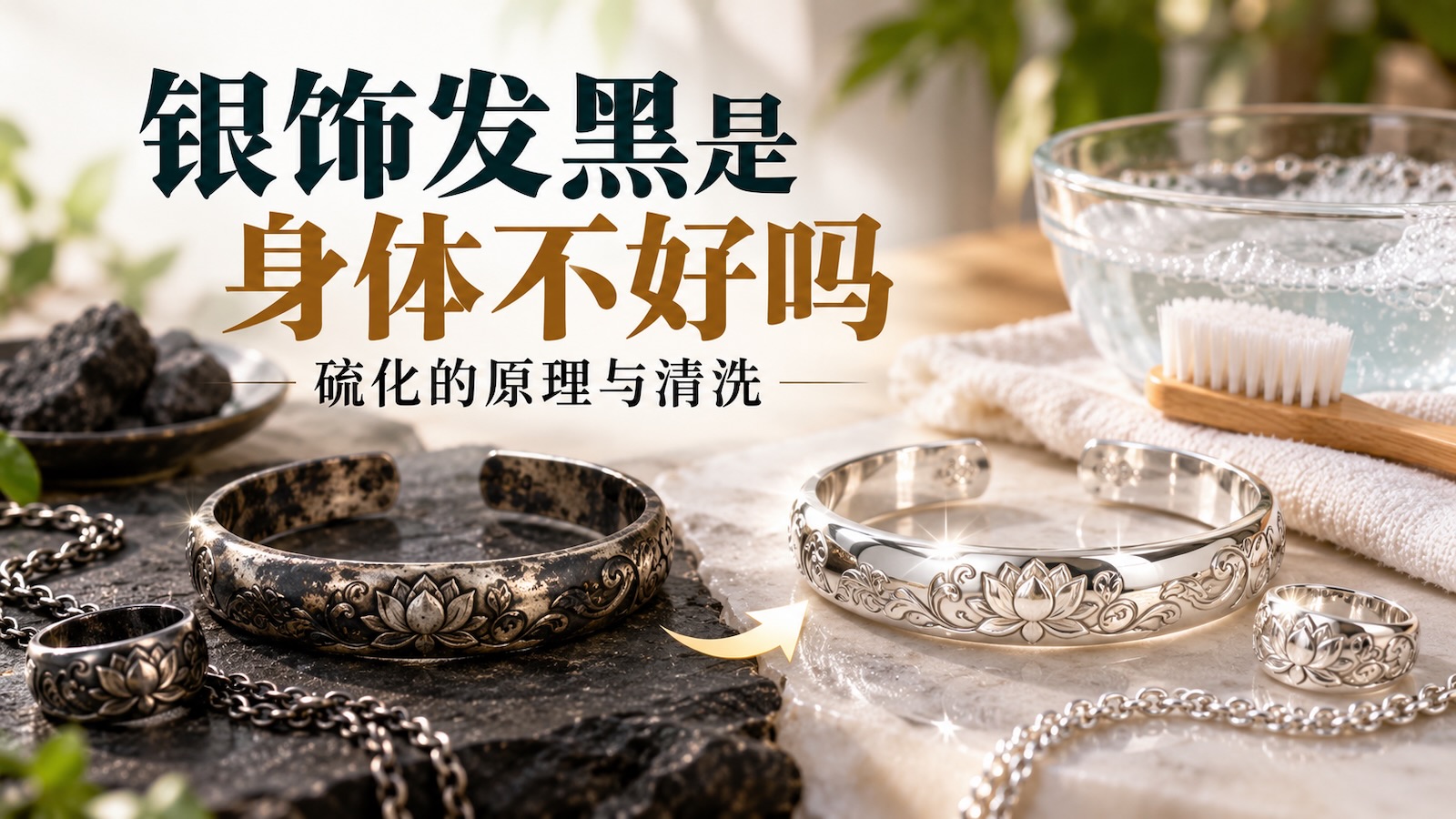 银饰发黑是身体不好吗:硫化的原理与清洗
